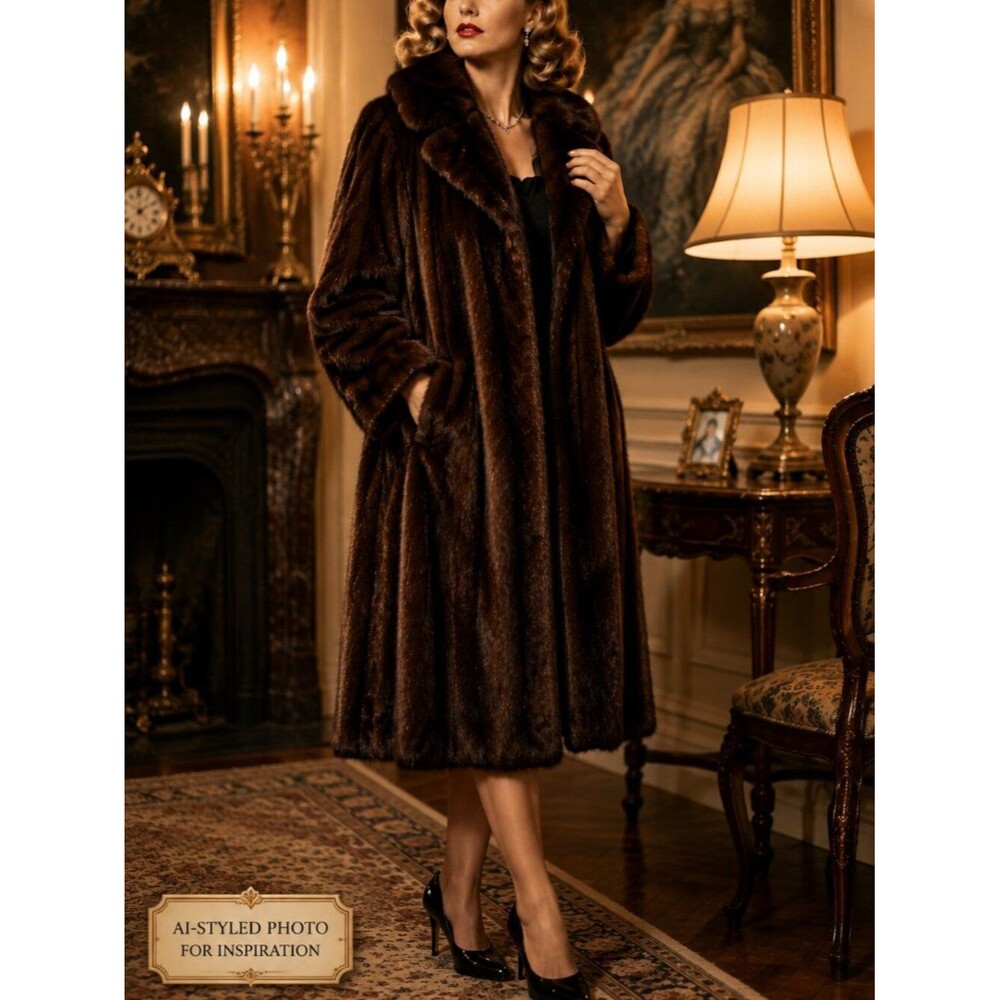 1940s American Fur Co Salt Lake City Long Fur Coat | Repair Project as is